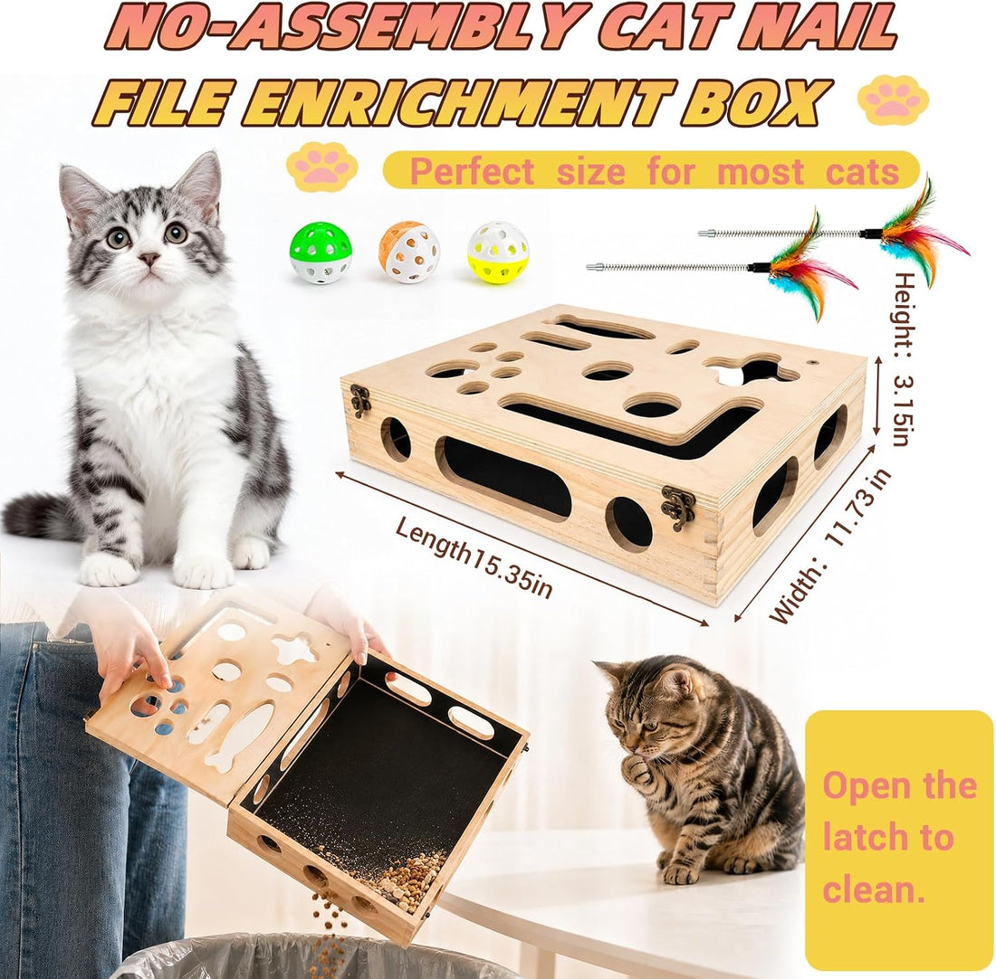 Cat Scratch Puzzle Enrichment Box