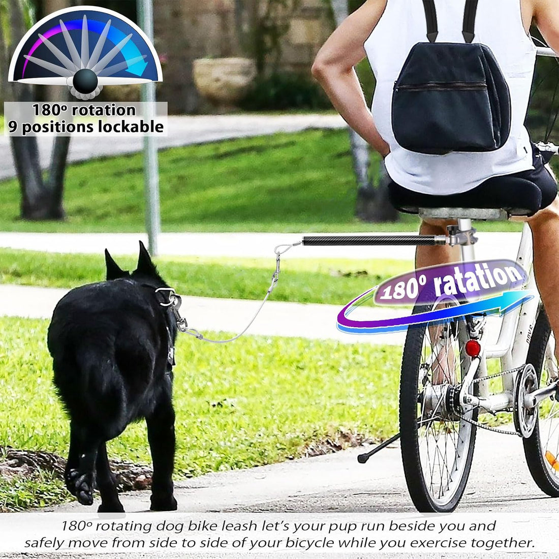 Hands-Free Bicycle Dog Leash for Cycling