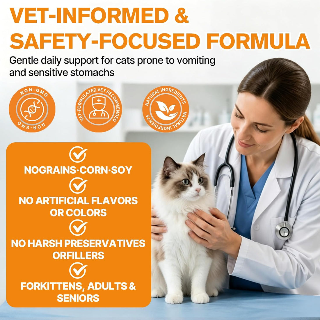 Cat Vomit Remedy, Targeted Treatment for Stomach Upset