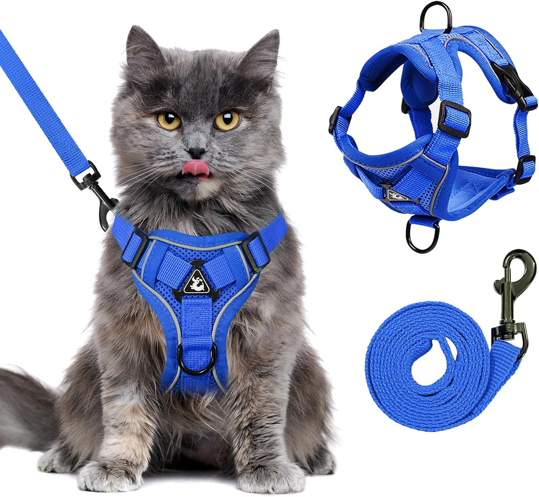 XL Cat Harness Escape Proof for Heavy Cats Adjustable for Extra Large