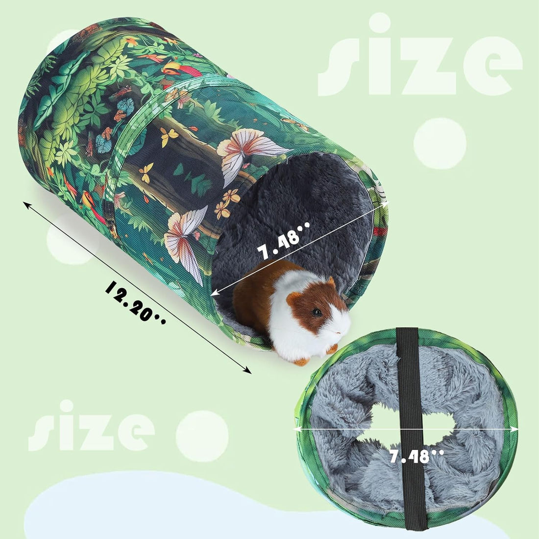 IBWell Cute Forest Guinea Pig Hideout Tunnel & Tube for Guinea Pigs