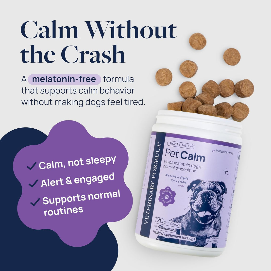 Veterinary Formula Smart Vitality Pet Calm Soft Chews for Dogs