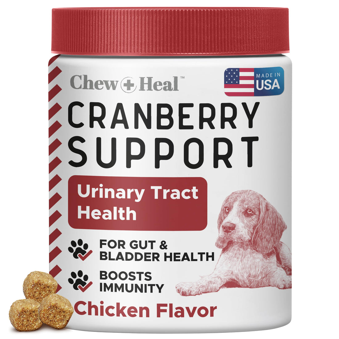 Dog UTI Treatment Cranberry Supplement for Dogs, 120 Soft Chews