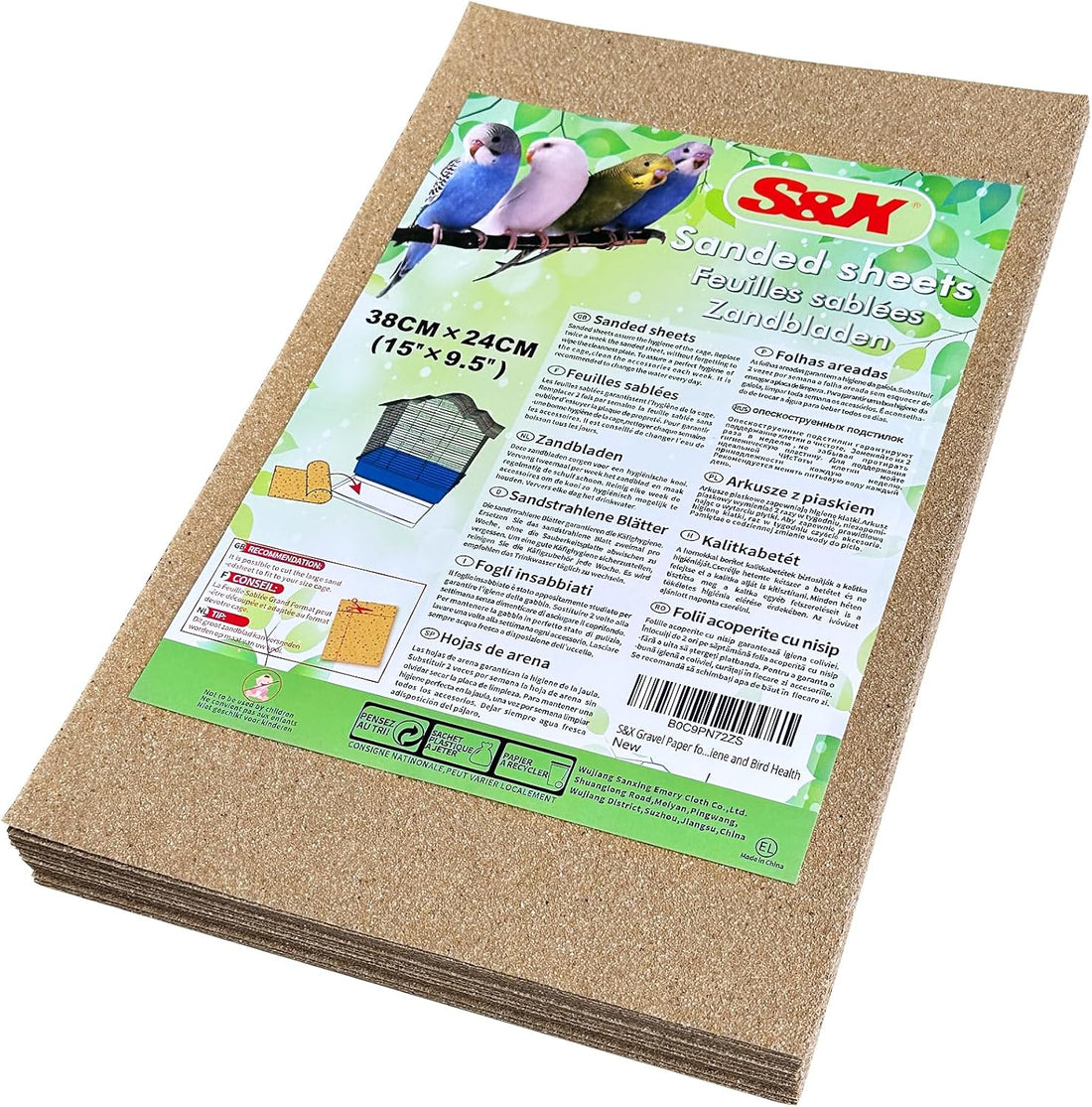 S&X Gravel Paper Bird Cage Liners
