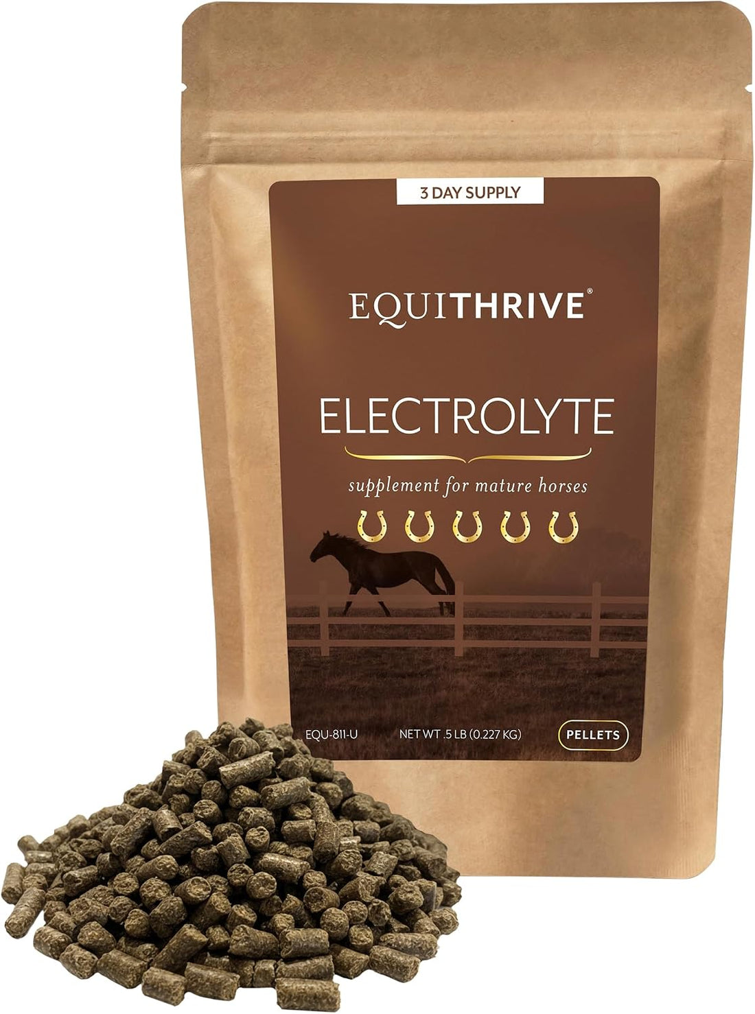 Equithrive Electrolyte Pellets Horse Supplement, 4 lbs, 20 Day Supply