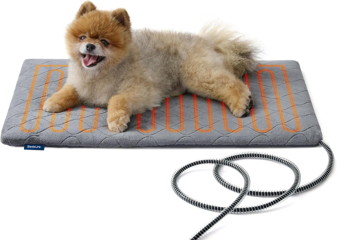 Bedsure Heated Cat Bed, Outdoor Heating Pad for Cats, 19.7"x15.7"