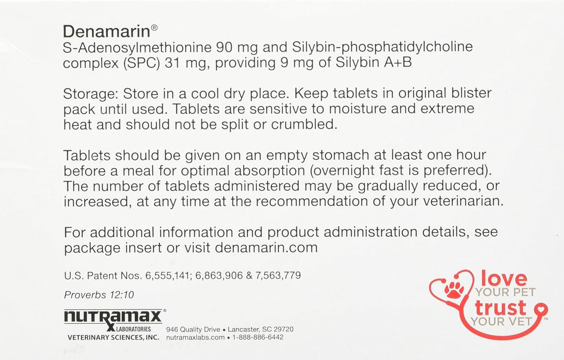 Nutramax Denamarin Liver Supplement Tablets