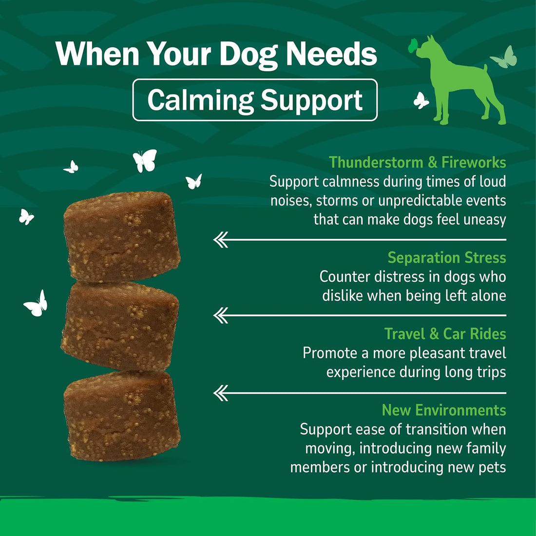 PetNC Calming Aid Soft Chews for Dogs, Chamomile & Melatonin