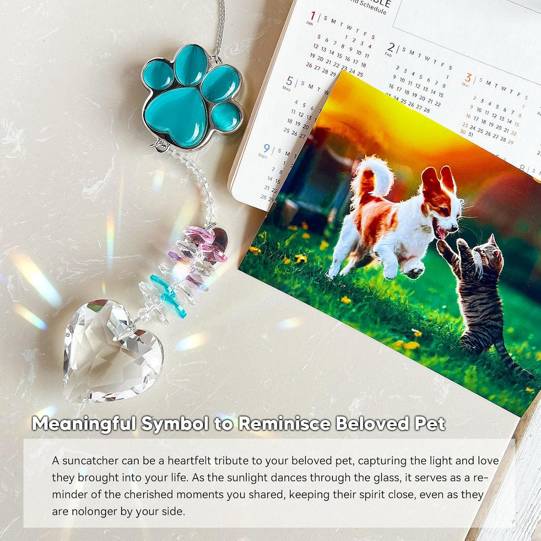 Pet Memorial Suncatcher - Dog Memorial Gifts, Pet Loss Sympathy