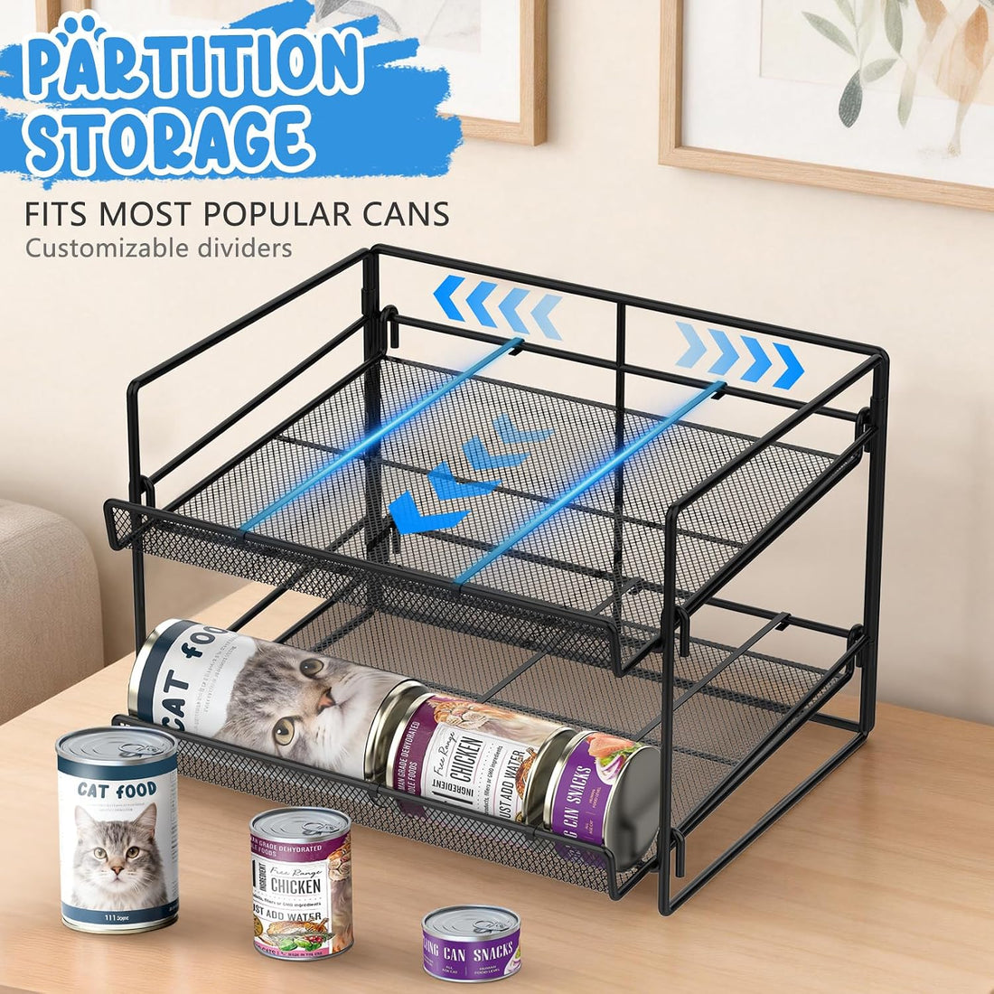 Cat Food Can Organizer, Can Organizer for Pantry