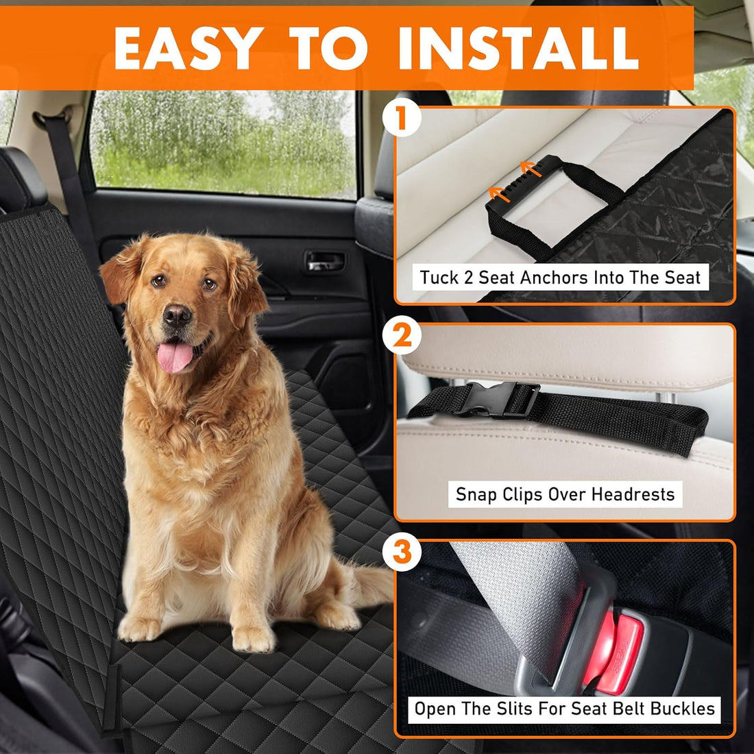 NECKORY Backseat Cover for Dogs