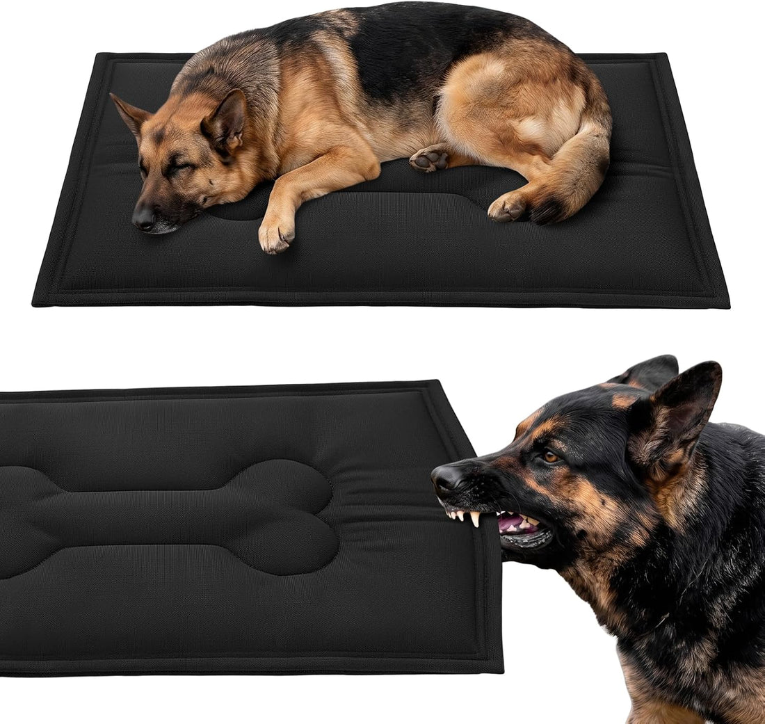 Chew Resistant Dog Crate Pad, 8 Layer Waterproof Dog Bed