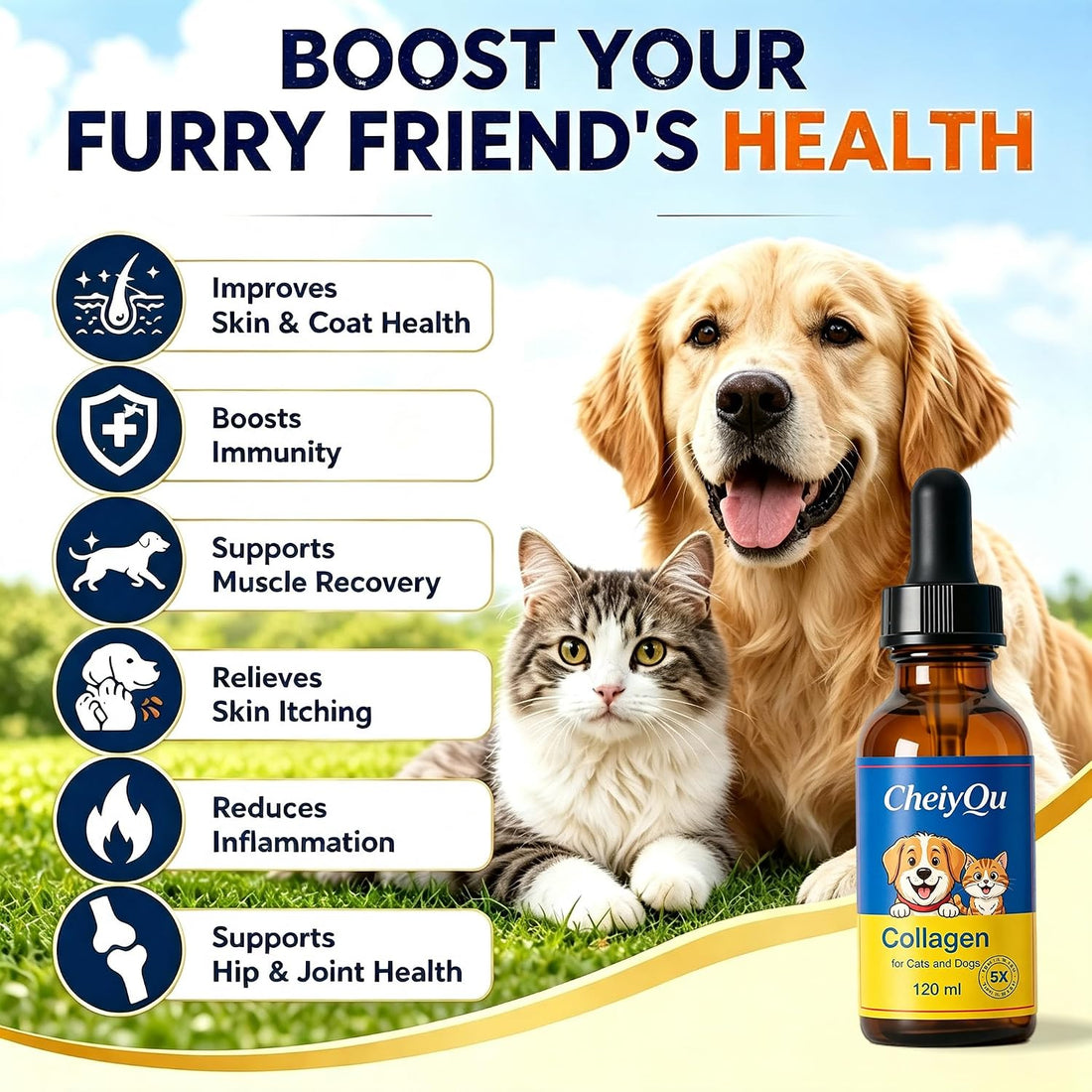 Grass-Fed Liquid Collagen for Cats and Dogs, Bacon, 4.06 OZ