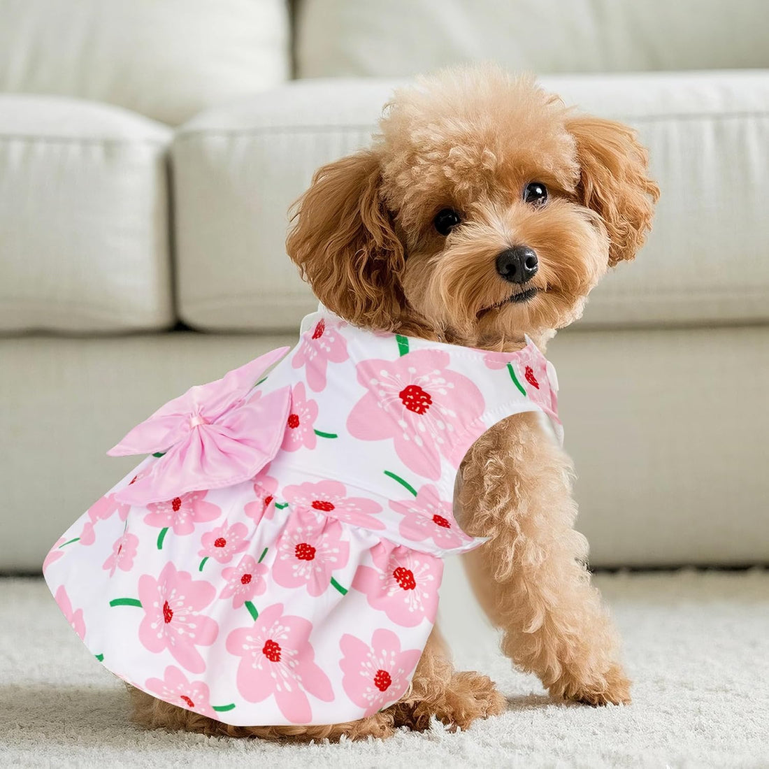choyaxo Floral Dog Dress Cute Dog Skirt Pet Dress Summer Pet Clothes