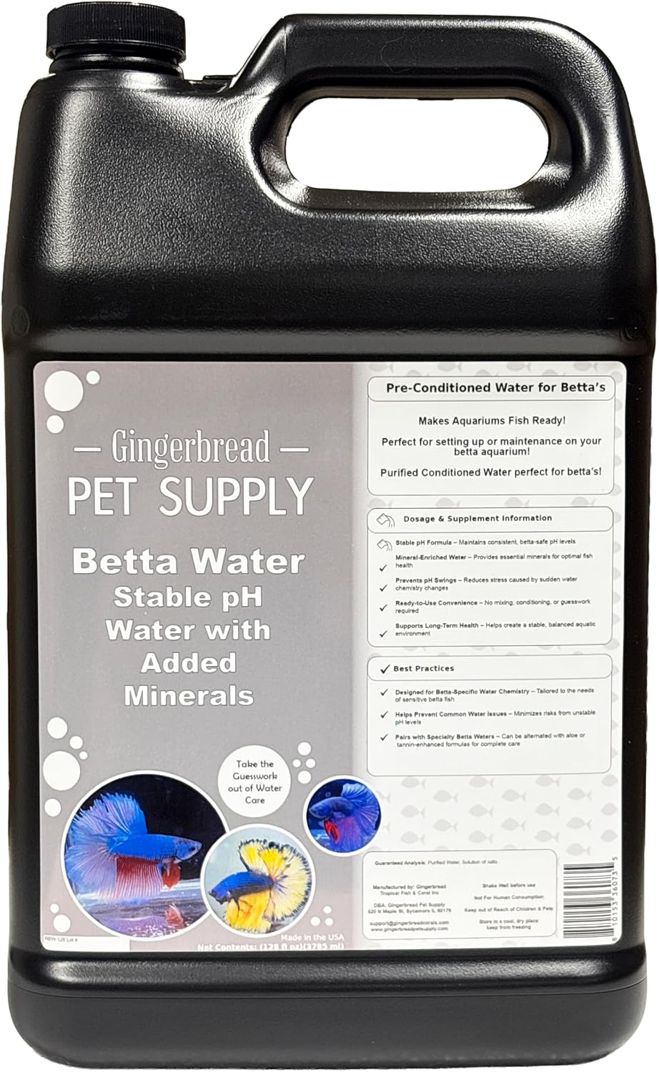 Premium Conditioned Betta Water with Natural Tannins for Betta Fish