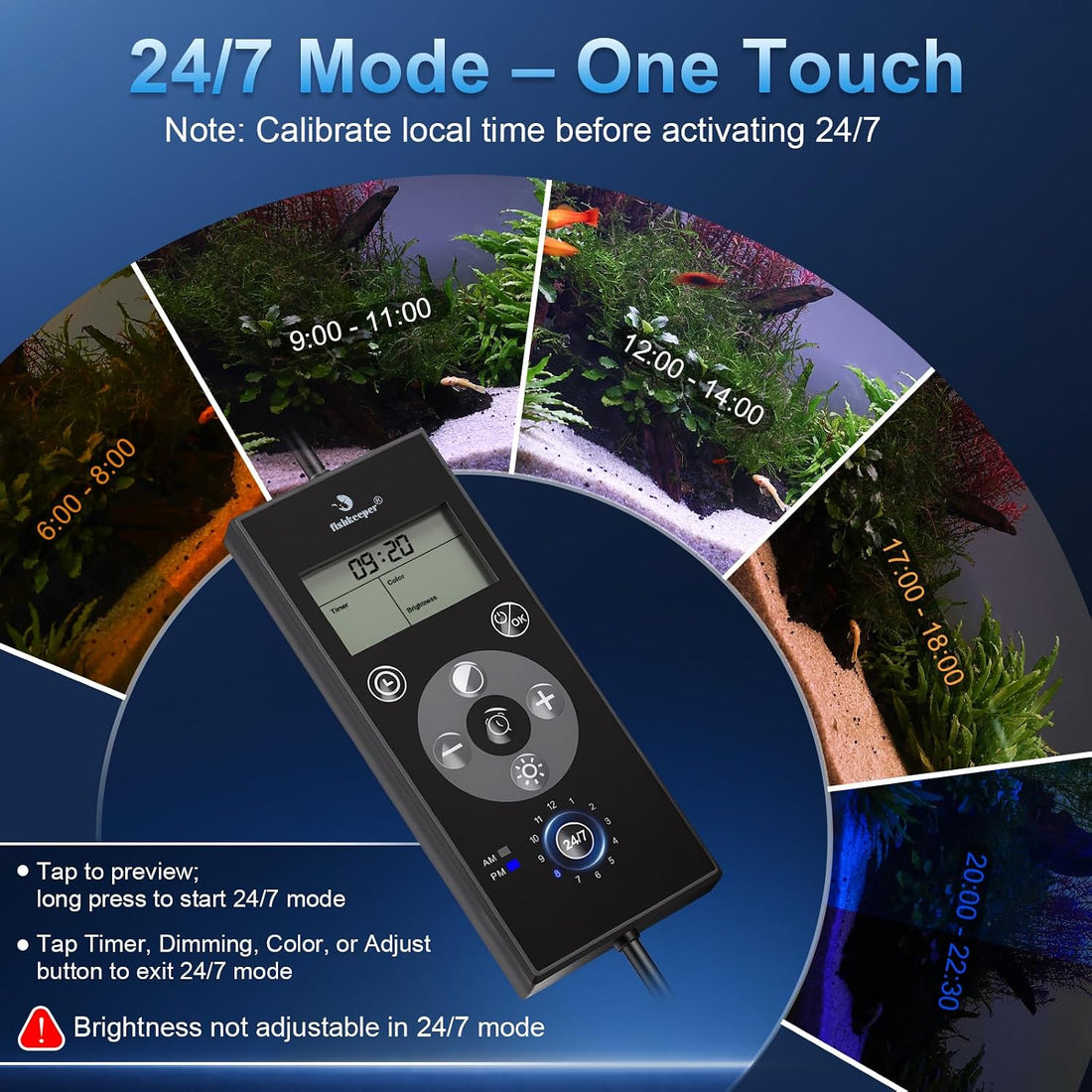 fishkeeper Aquarium Plant Light with Time Sync