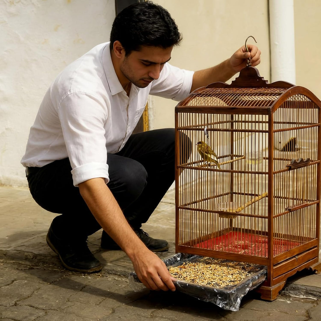 Tosstuki 100 Pcs Large Disposable Bird Cage Liners Bulk 34'' x 22''