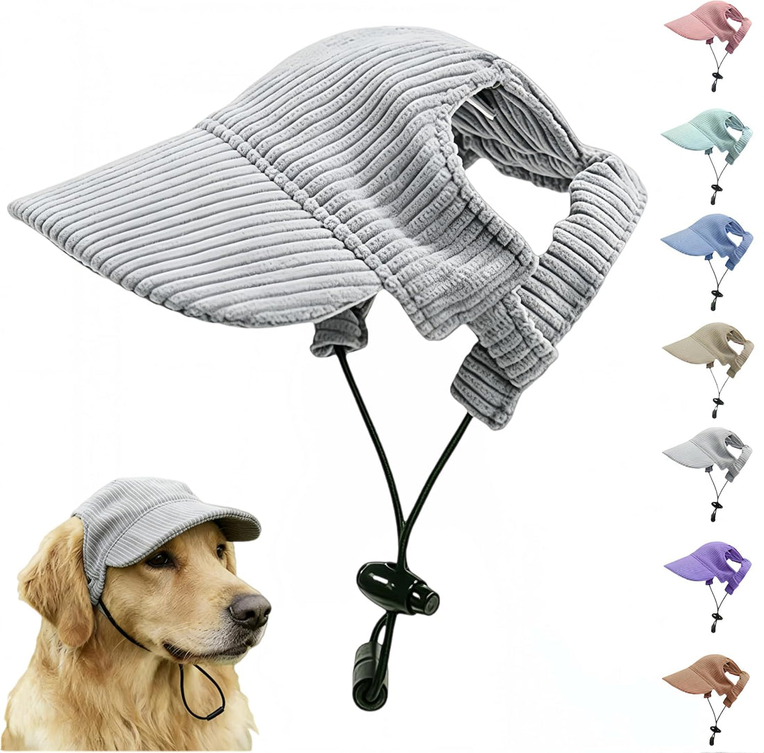 Dog Baseball Cap with Ear Holes,Breathable UV Protection Dog Sun