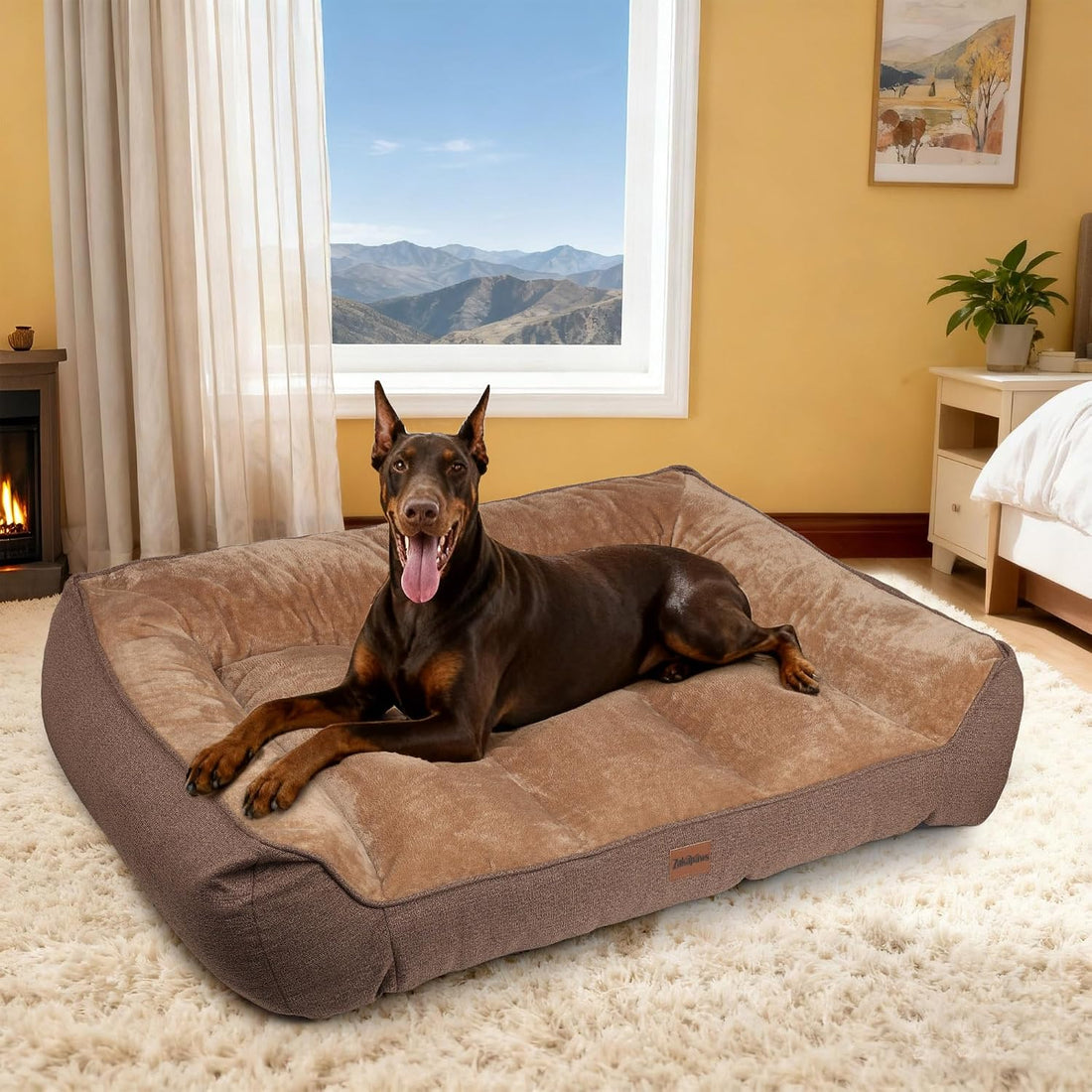Orthopedic Dog Bed for Large Dogs, Supportive Dog Couch Bed