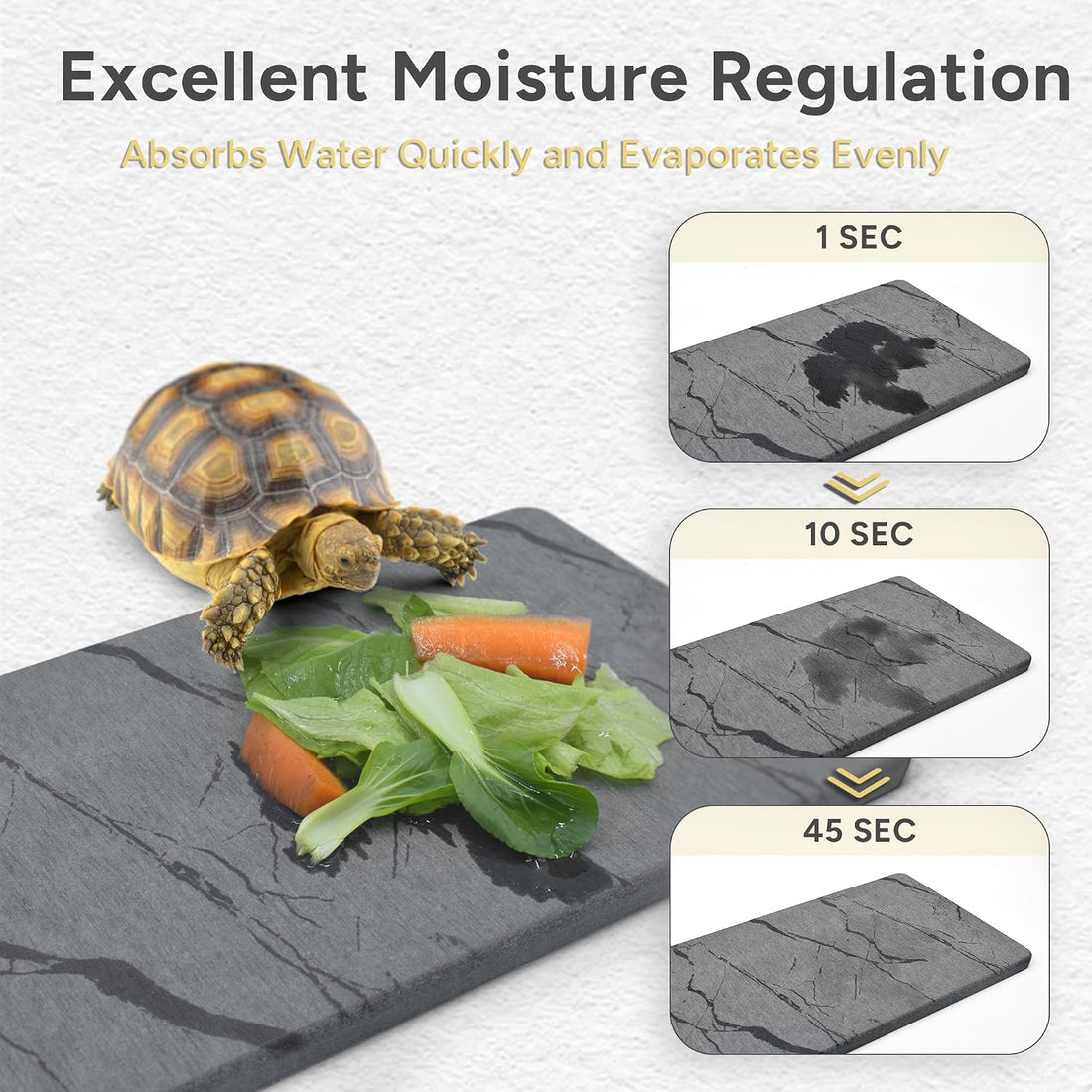 Reptile Basking Platform, 6''x6'' Basking Rocks for Bearded Dragons