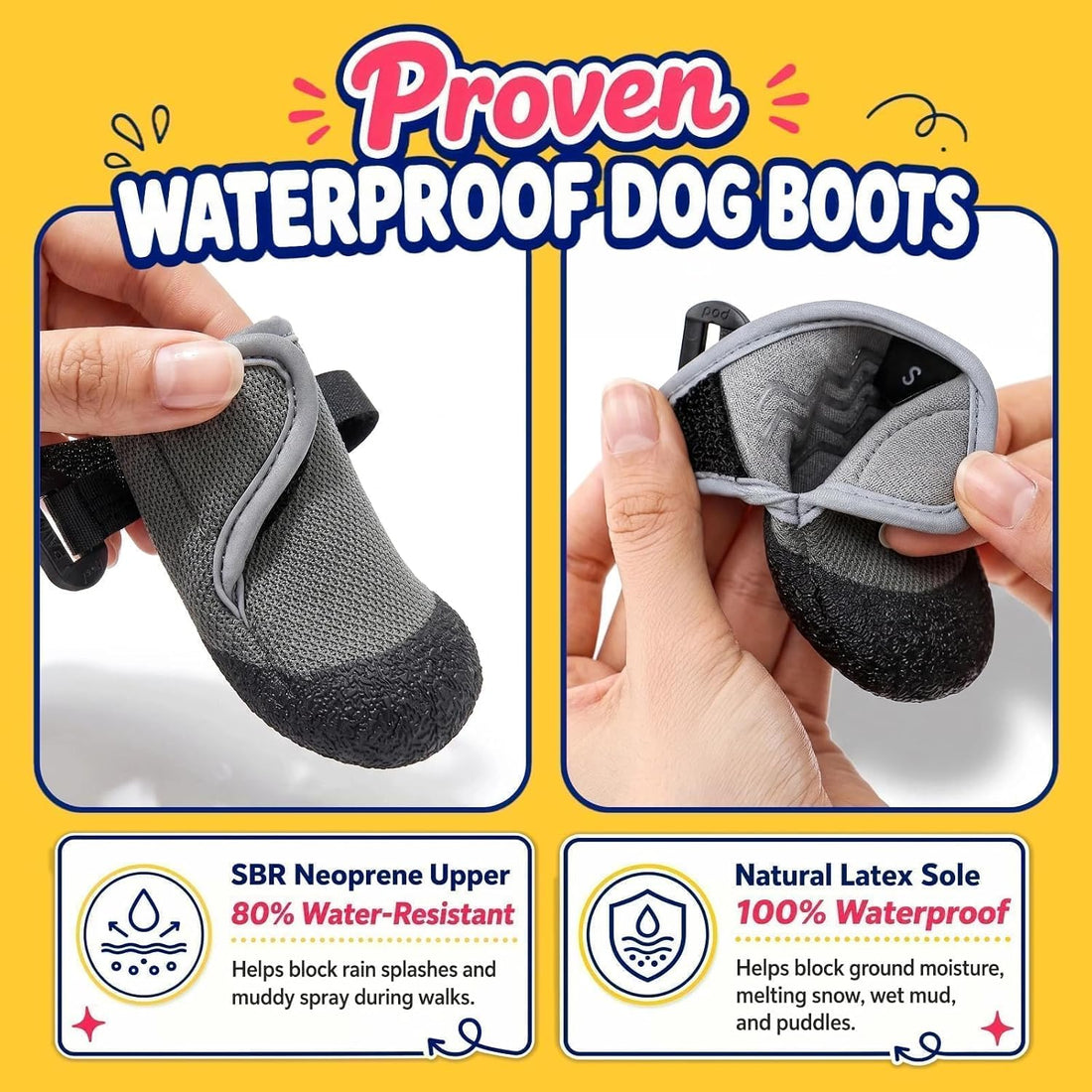 Super-Grippy, Comfortable Sole Dog Summer Shoes for Hot Pavement