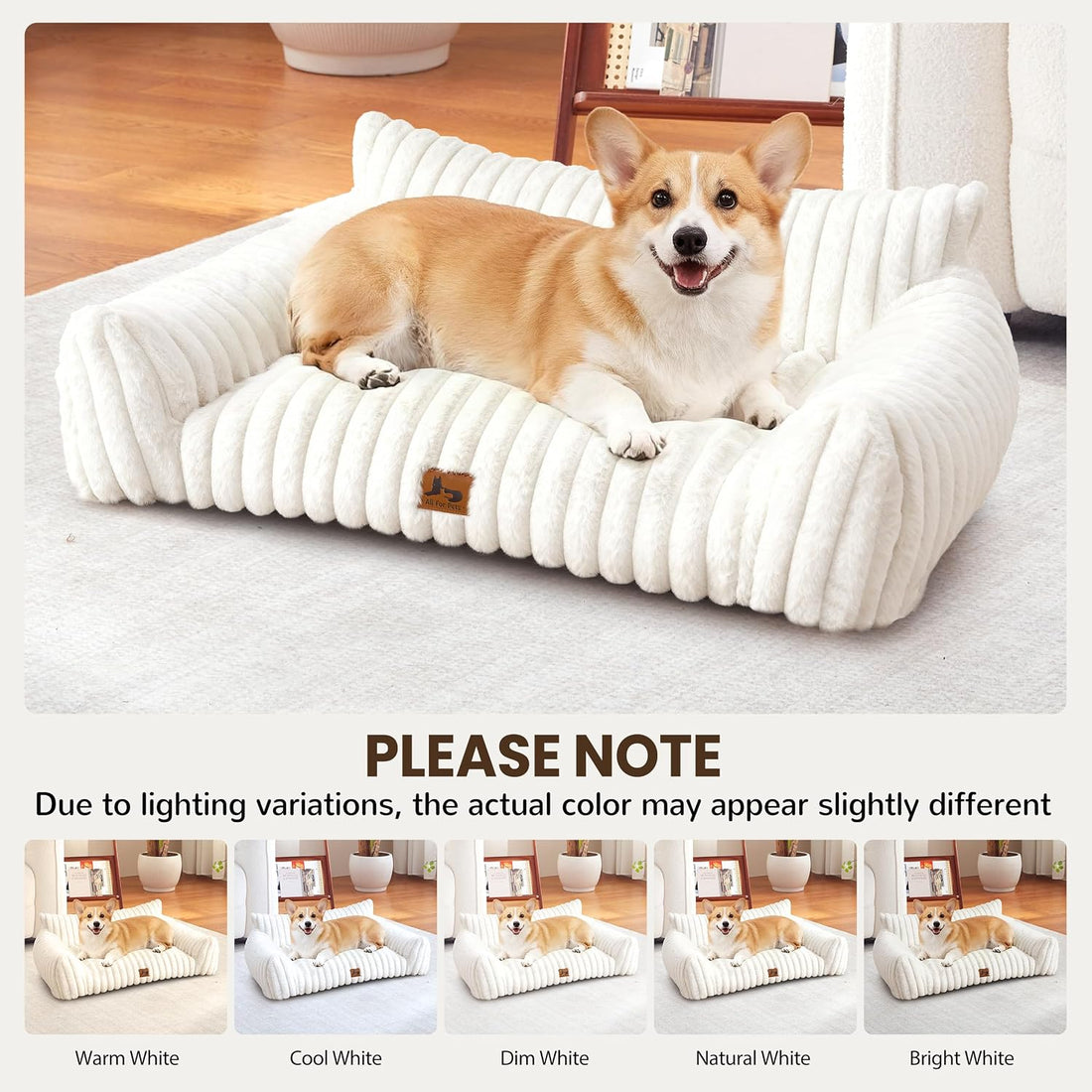 Warmrest Dog Couch for Pets, Cute Small Dog Bed Medium Size Dogs