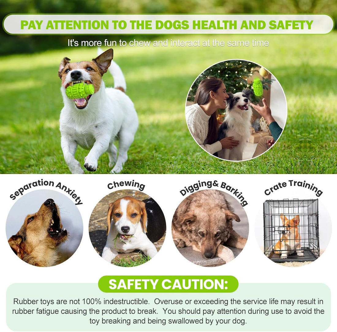 PIFFZEDO Dog Toys for Aggressive Chewers,Interactive Natural Rubber