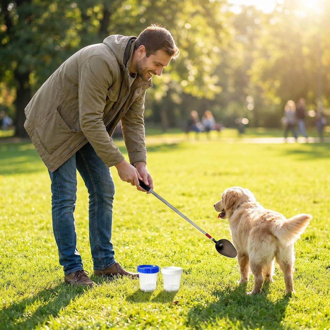 Telescopic Dog Cat Urine Collector, Reusable Pet Urine Sample Catcher