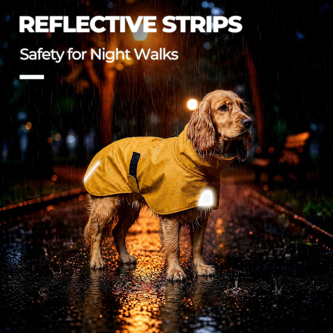 Easy-On PU Dog Raincoat, No Leg Holes