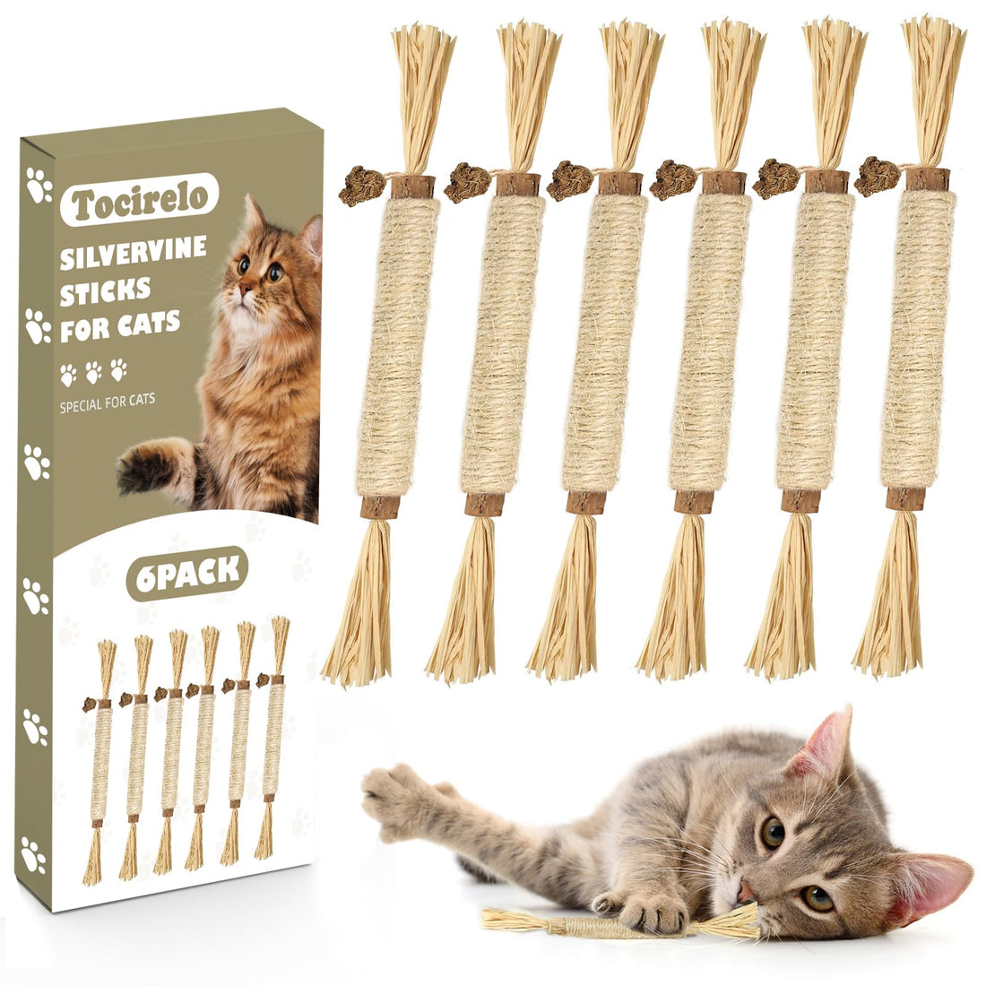 Tocirelo Silvervine Sticks Cat Toys