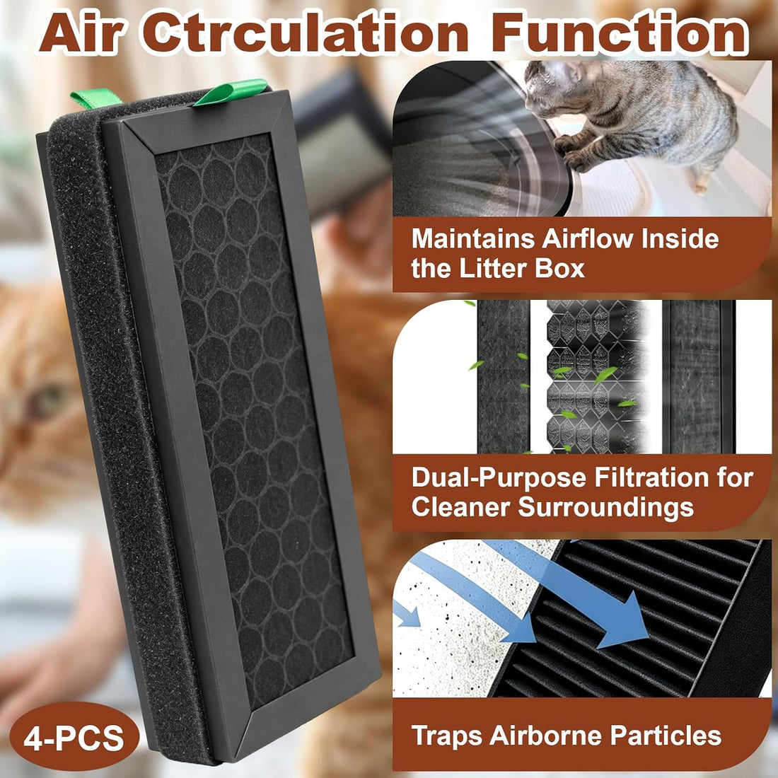 2Pcs Carbon Filters Compatible with Petbibro Luma Pet Self Clean