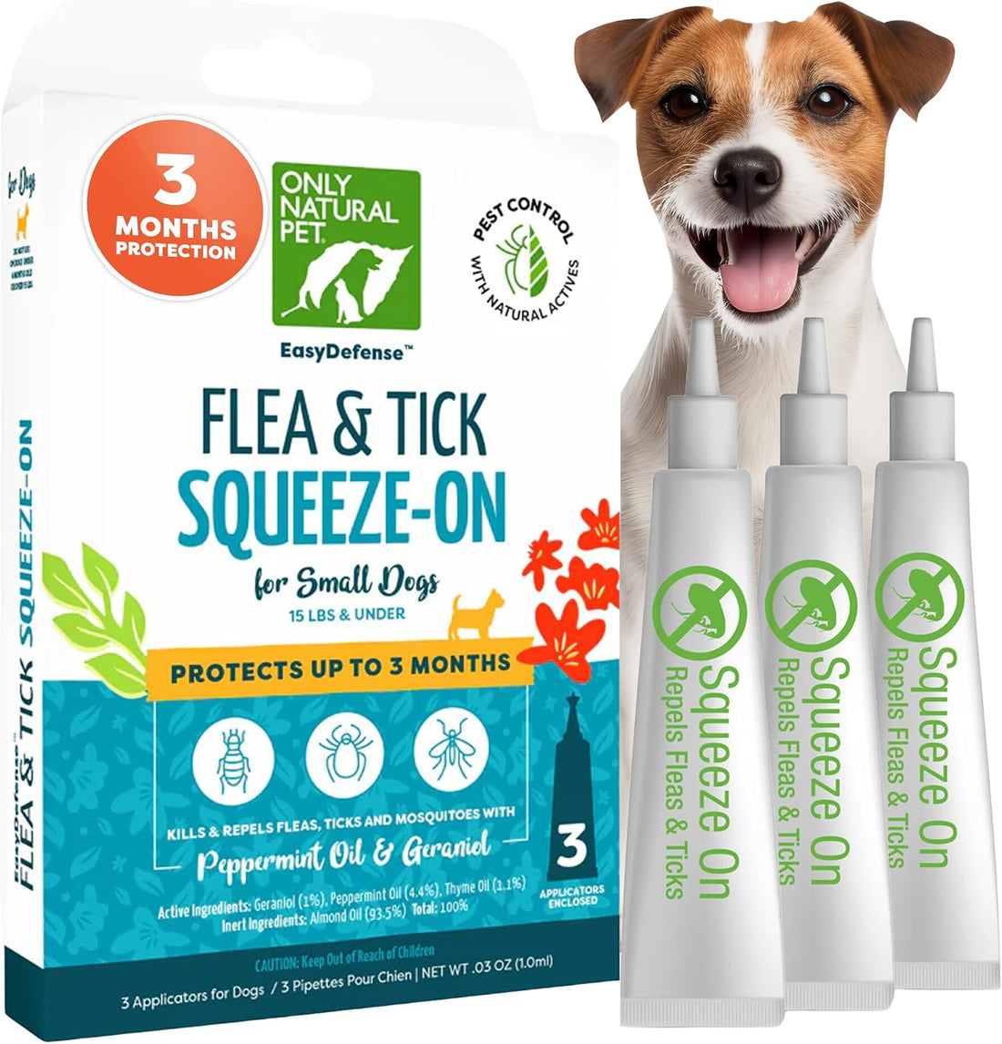 Only Natural Pet EasyDefense Flea & Tick Prevention for Medium Breed