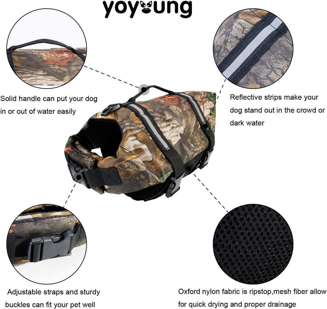 Camo Pet Life Preserver Jacket,Camouflage Dog Life Vest