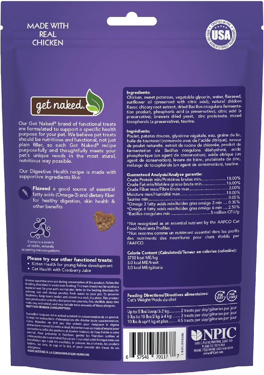 Get Naked 1 Pouch Furball Relief Soft Treats For Cats, 2.5 Oz