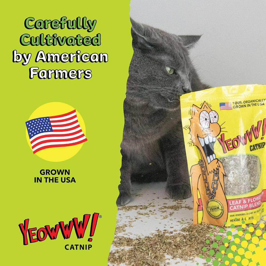 Yeowww! Organically Grown Catnip for Cats - 2oz Pouch