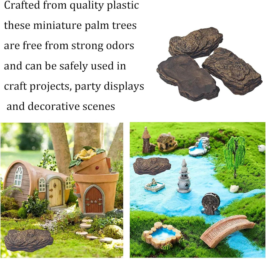 3Pcs Small Slate Rocks, Aquarium Stones