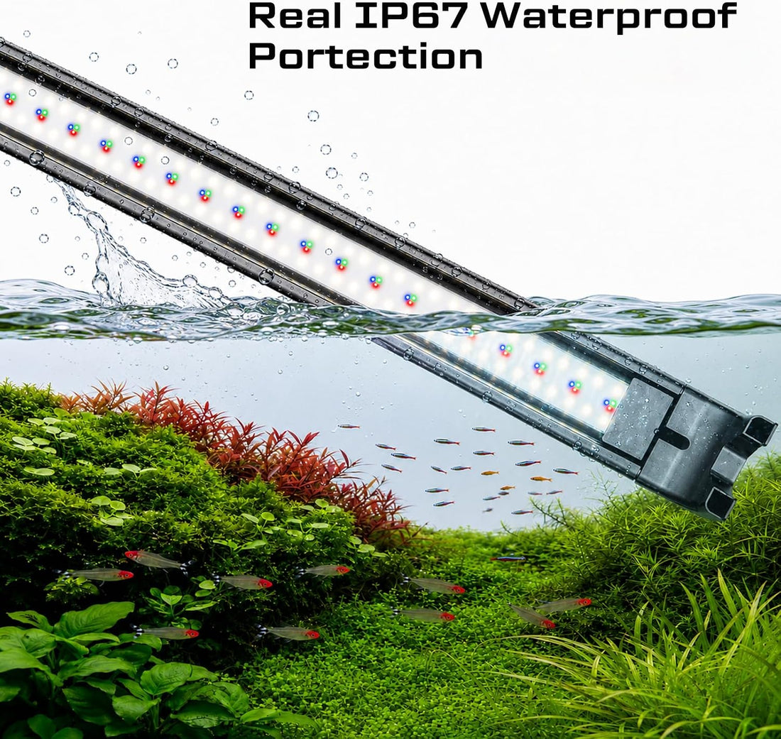 48-57in Freshwater Aquarium Light, RGB+W Fish Tank Light