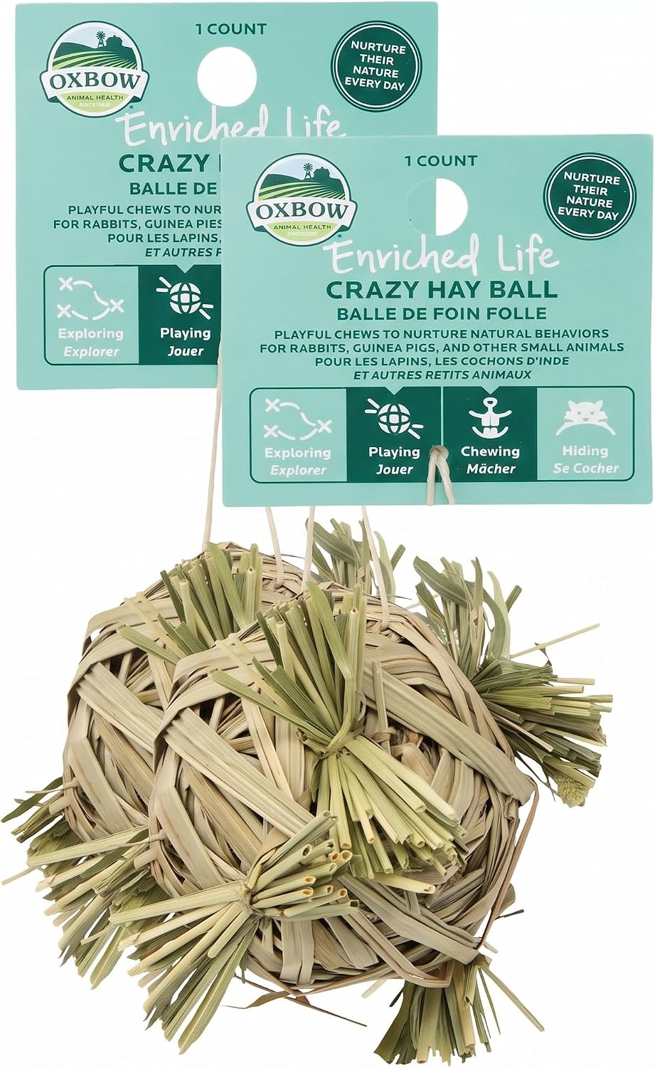 Oxbow Crazy Hay Ball, Rabbit & Guinea Pig Toys, Bunny Enrichment Toys