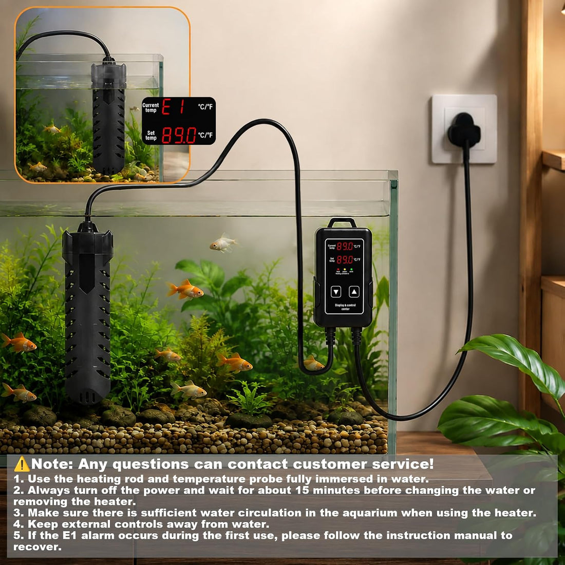 300W Aquarium Heater, Fish Tank Heater
