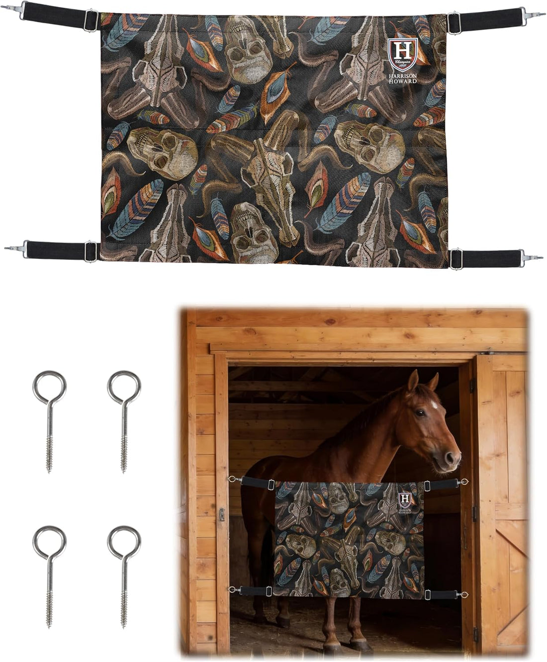 Harrison Howard 27'' x 19'' Stall Guard for Horses, with Fun Prints