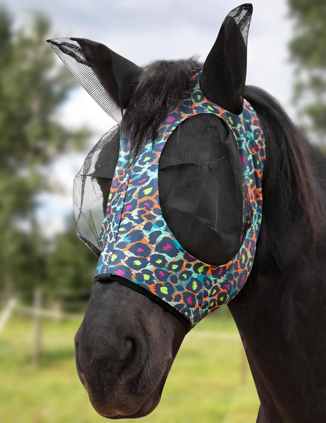 Harrison Howard Stretch Fly Mask with Forelock Opening and Patterns