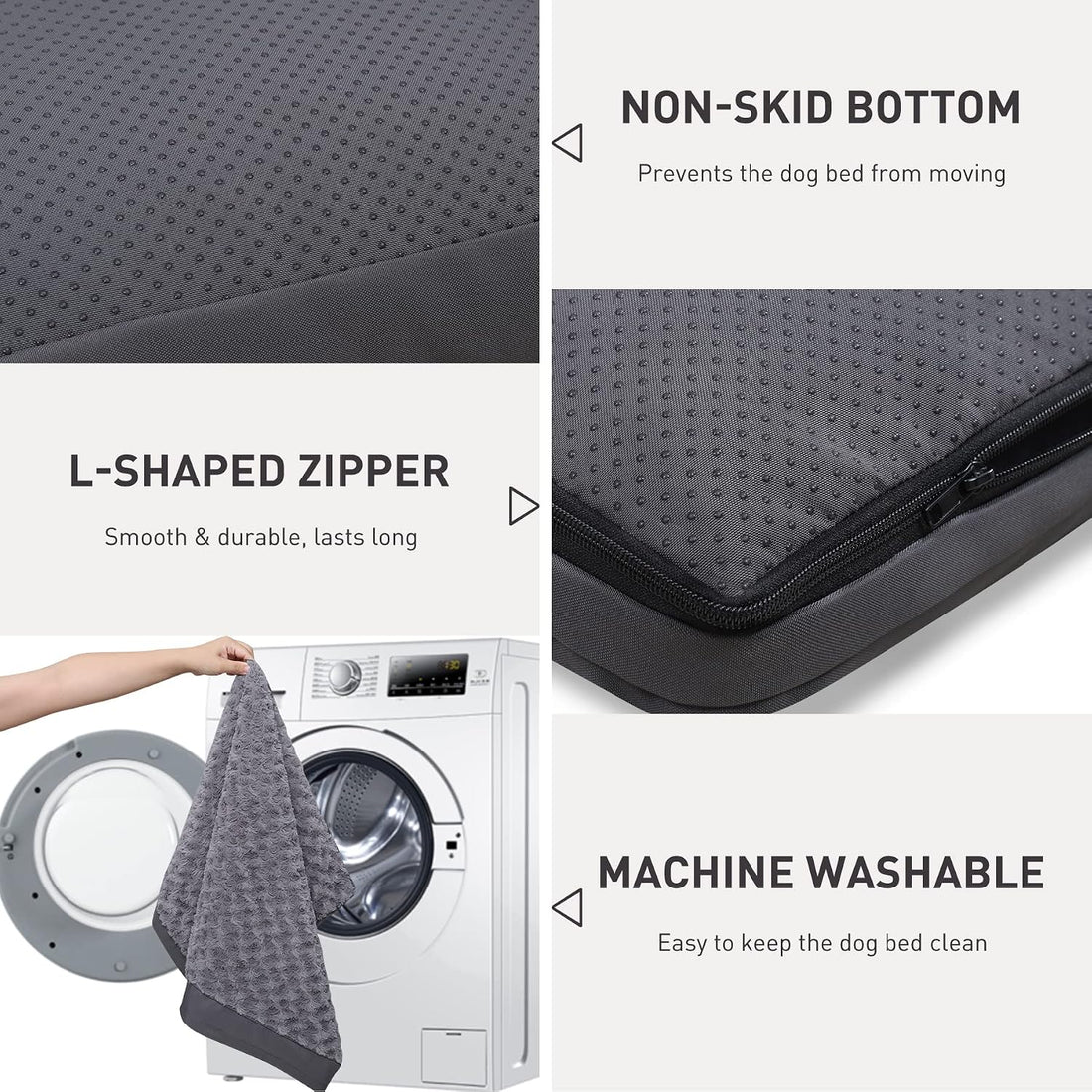 KSIIA Washable Dog Bed for Crate Waterproof for Medium Dogs,35x22