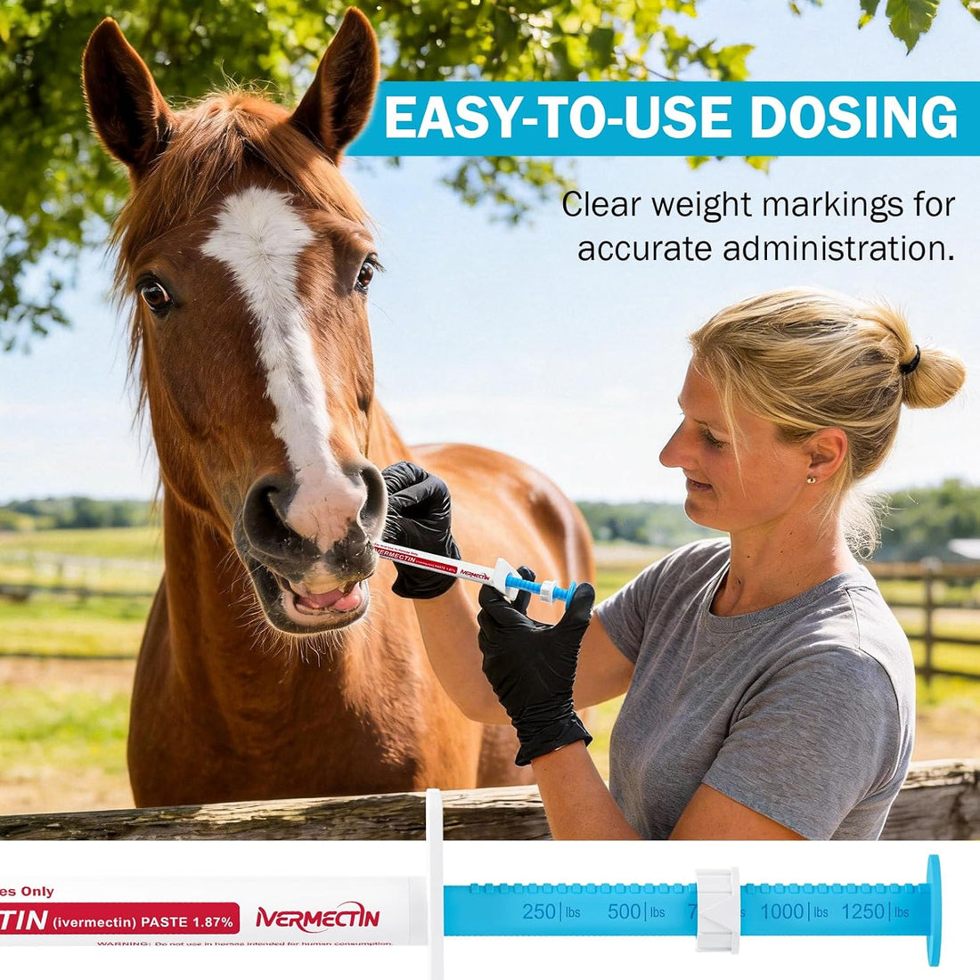 Ivermect Horse Paste 1.87%, for Horse Use Only, 6.08g, 1 Pack