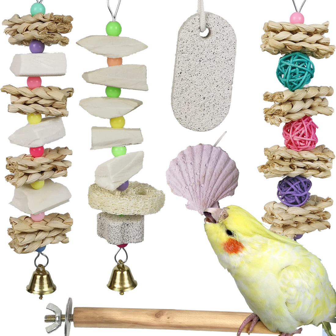 Parrot Chewing Toys Natural Cuttlebone Bird Beak Trimmer Grinding