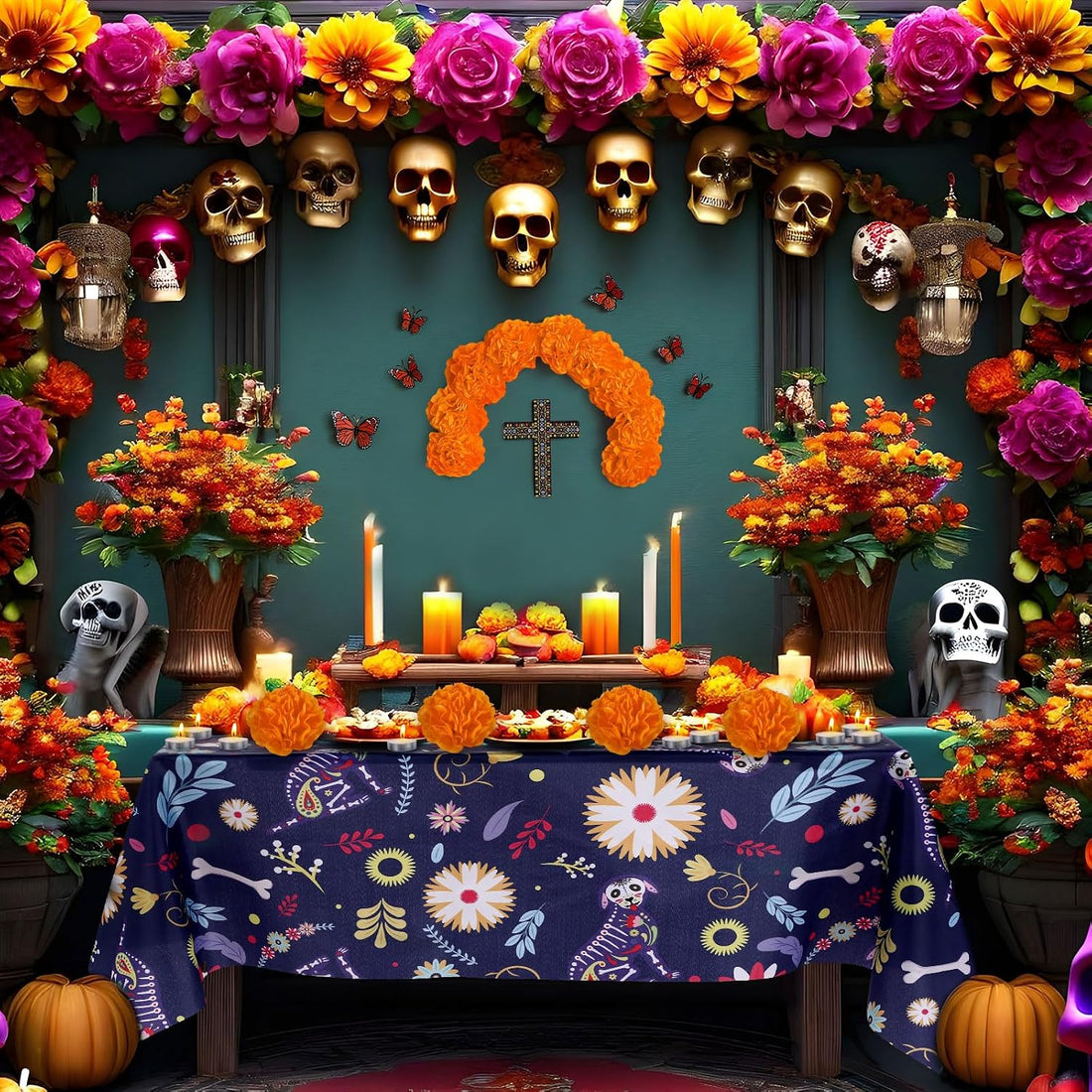 54 Pcs Pet Altar Dia De Los Muertos Dog Memorial Ofrenda Altar Set