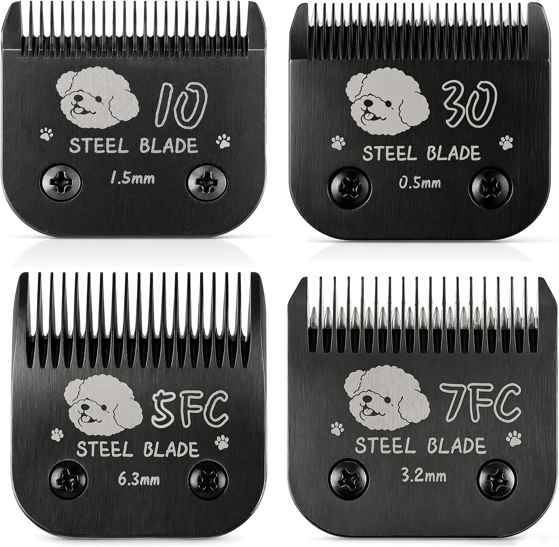 Size 10 Blades Compatible with Andis Oster A5 Wahl KM10, Black, 3-Pack