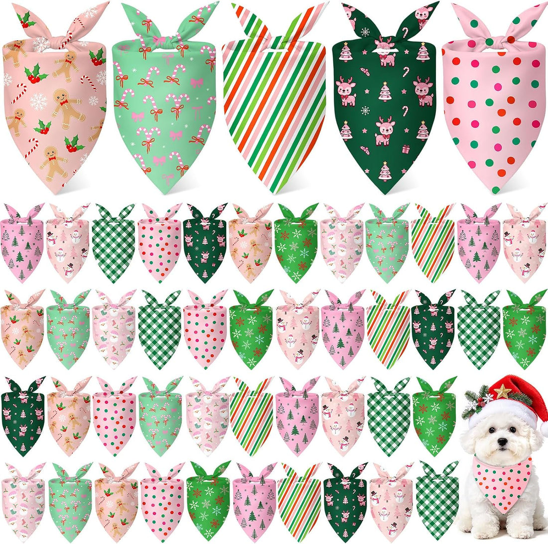 Weewooday 50 Pcs Halloween Dog Bandanas Bulk