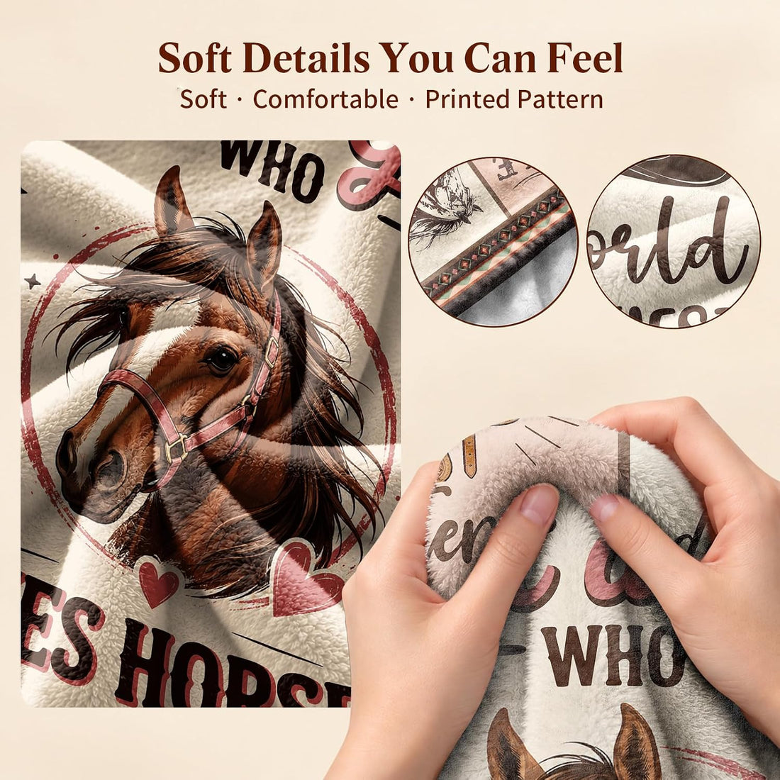 Horse Gifts for Women Girls Horse Throw Blanket 50×60 Inch