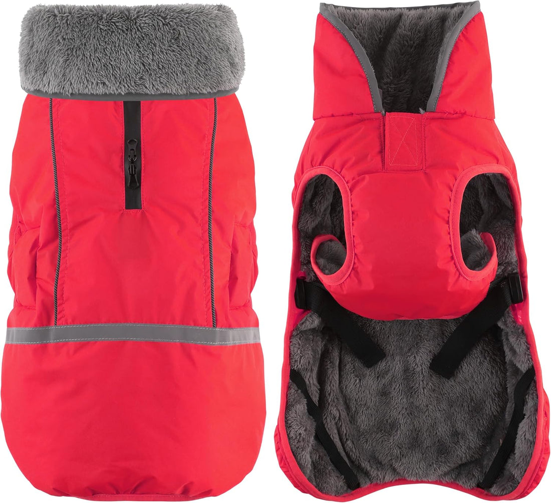 Dogcheer Warm Dog Coat, Christmas Dog Jacket Waterproof Puppy Winter