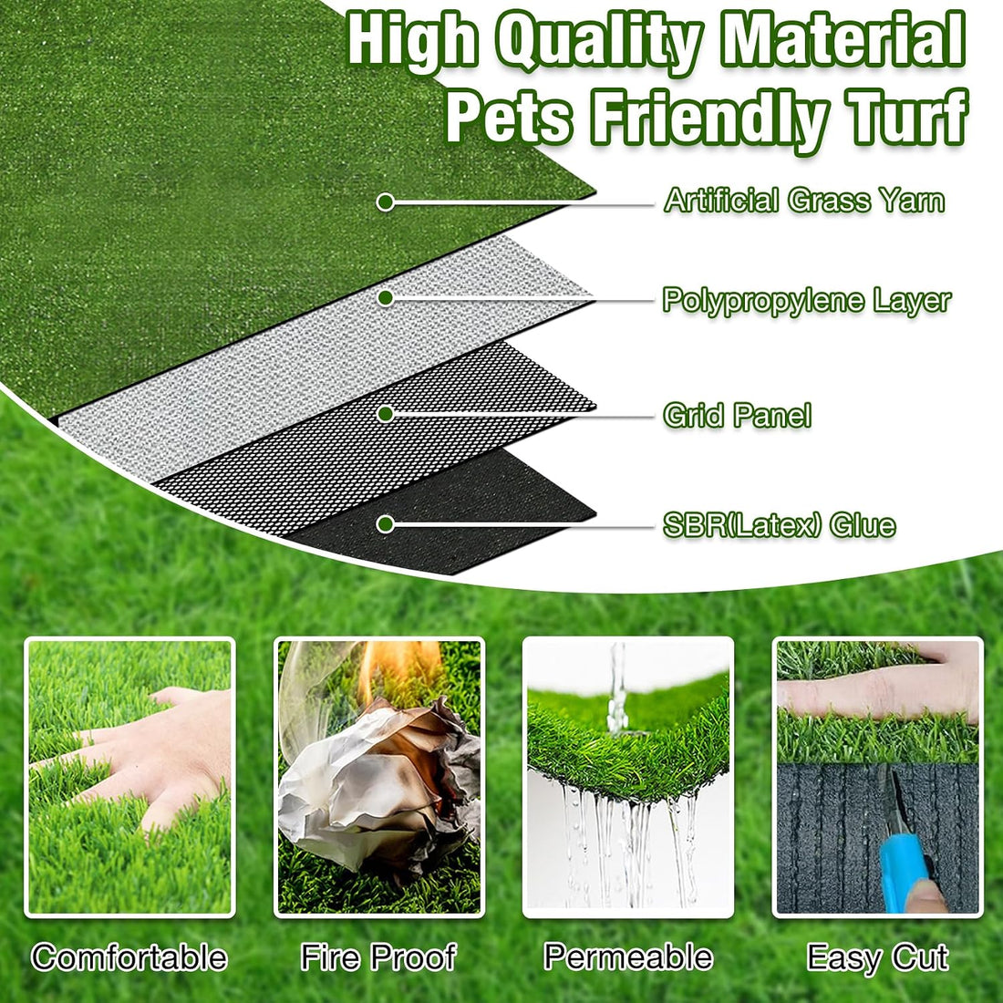 GLOBREEN Fake Grass Pee Pads for Dogs Potty